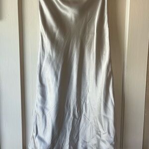 Catherine gee Silver Silk Slip Skirt